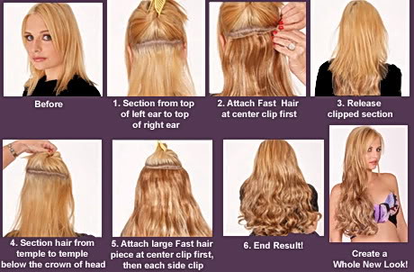 clip in hair extensions pictures. Clip In Hair Extensions Gold